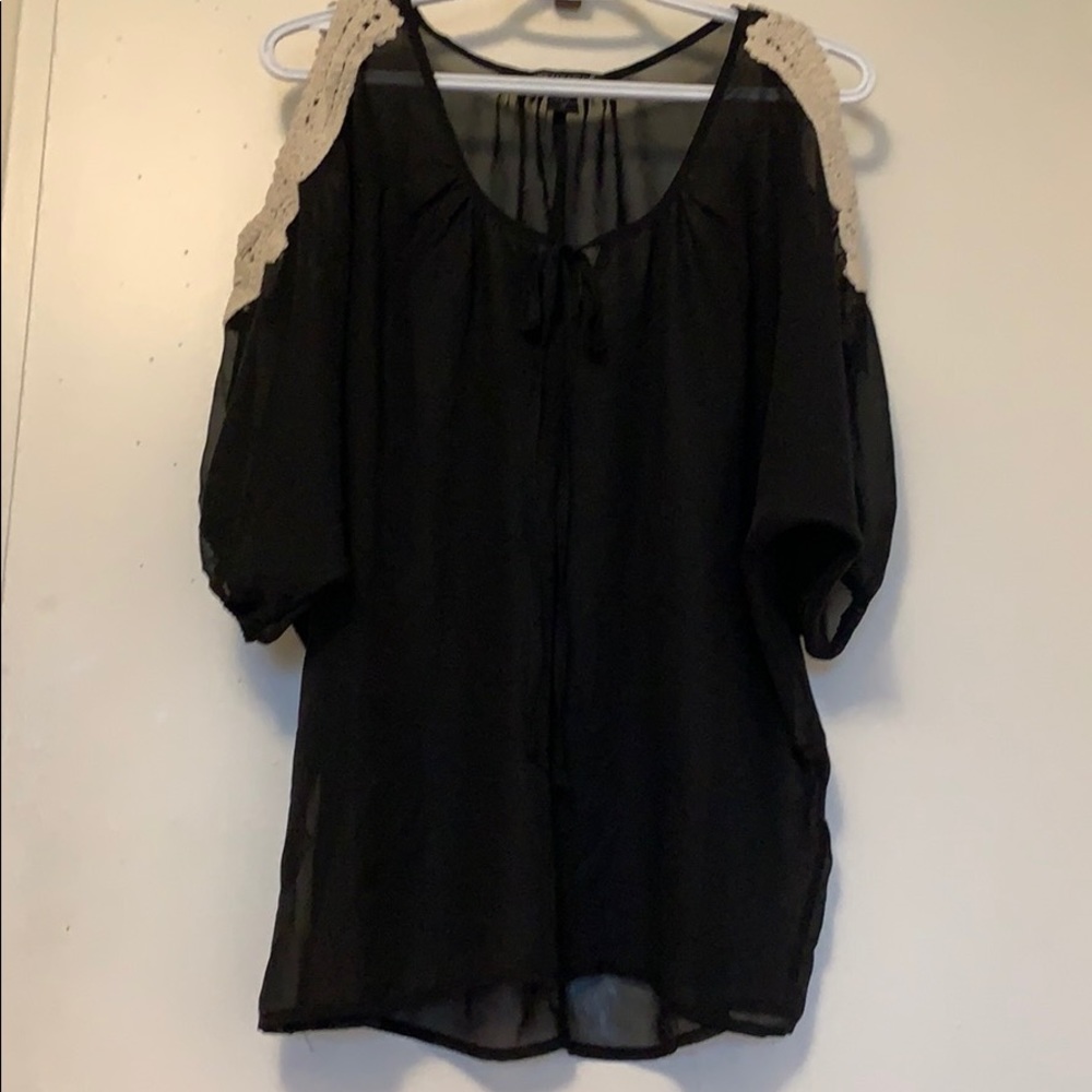 🖤 AMERICAN DREAM Chiffon Top NWOT
